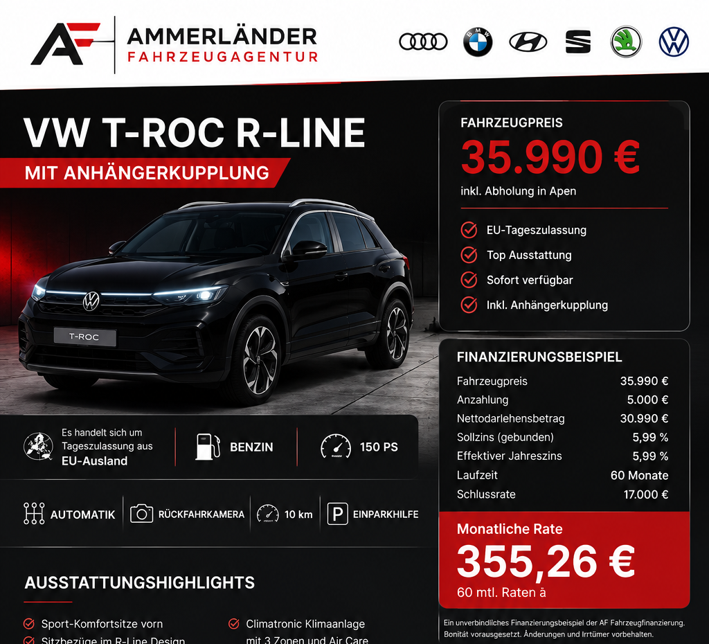 VW T-Roc R-Line Angebot